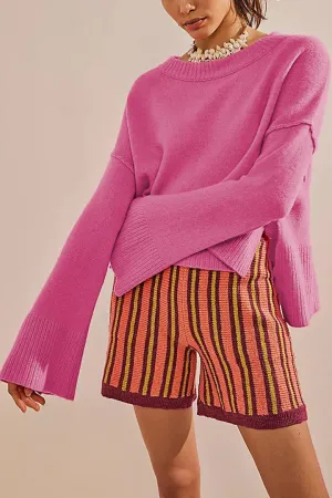 Vibrant Bell Sleeve Sweater