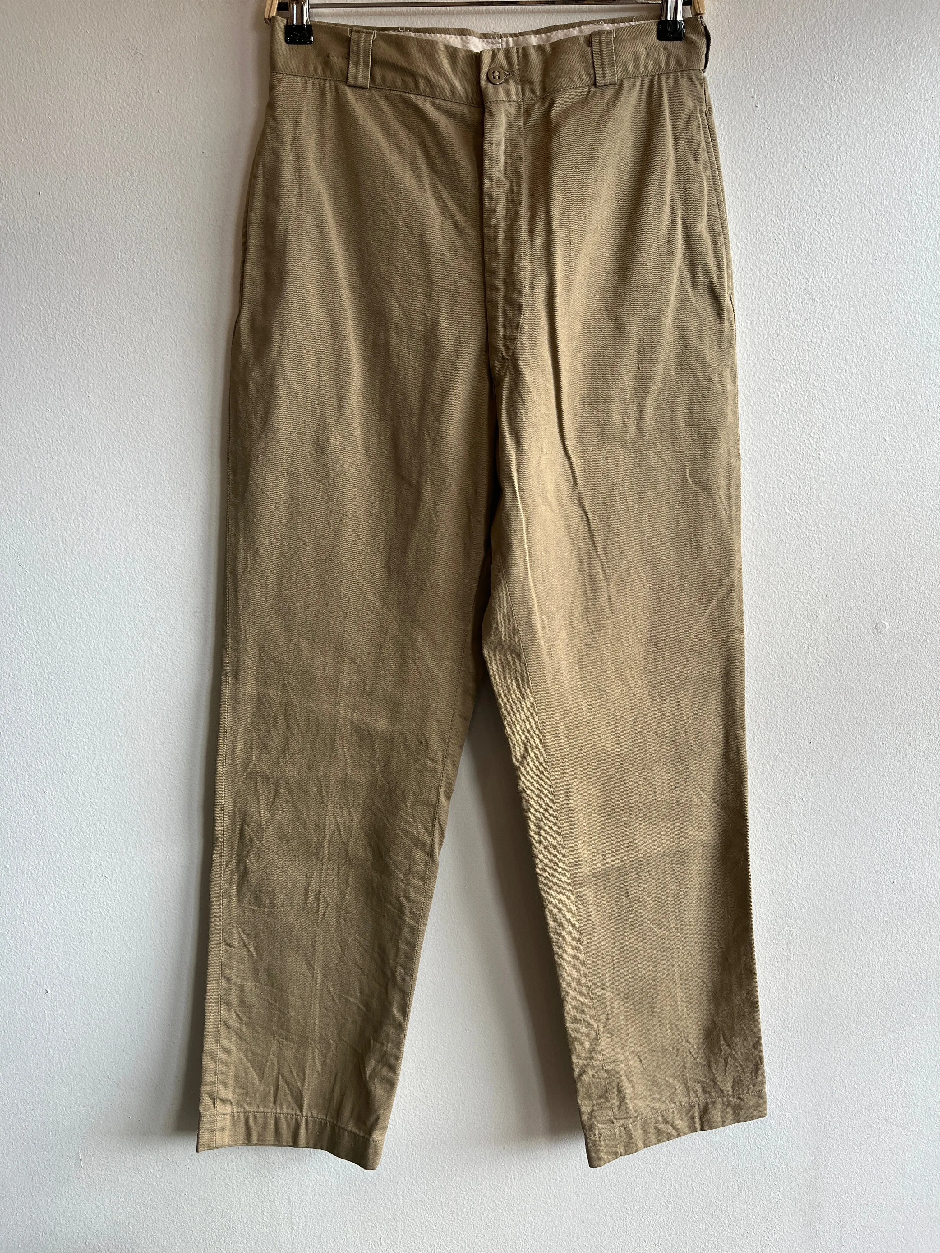 Vintage 1960/1970s Khaki Military Trousers