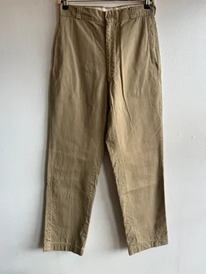 Vintage 1960/1970s Khaki Military Trousers