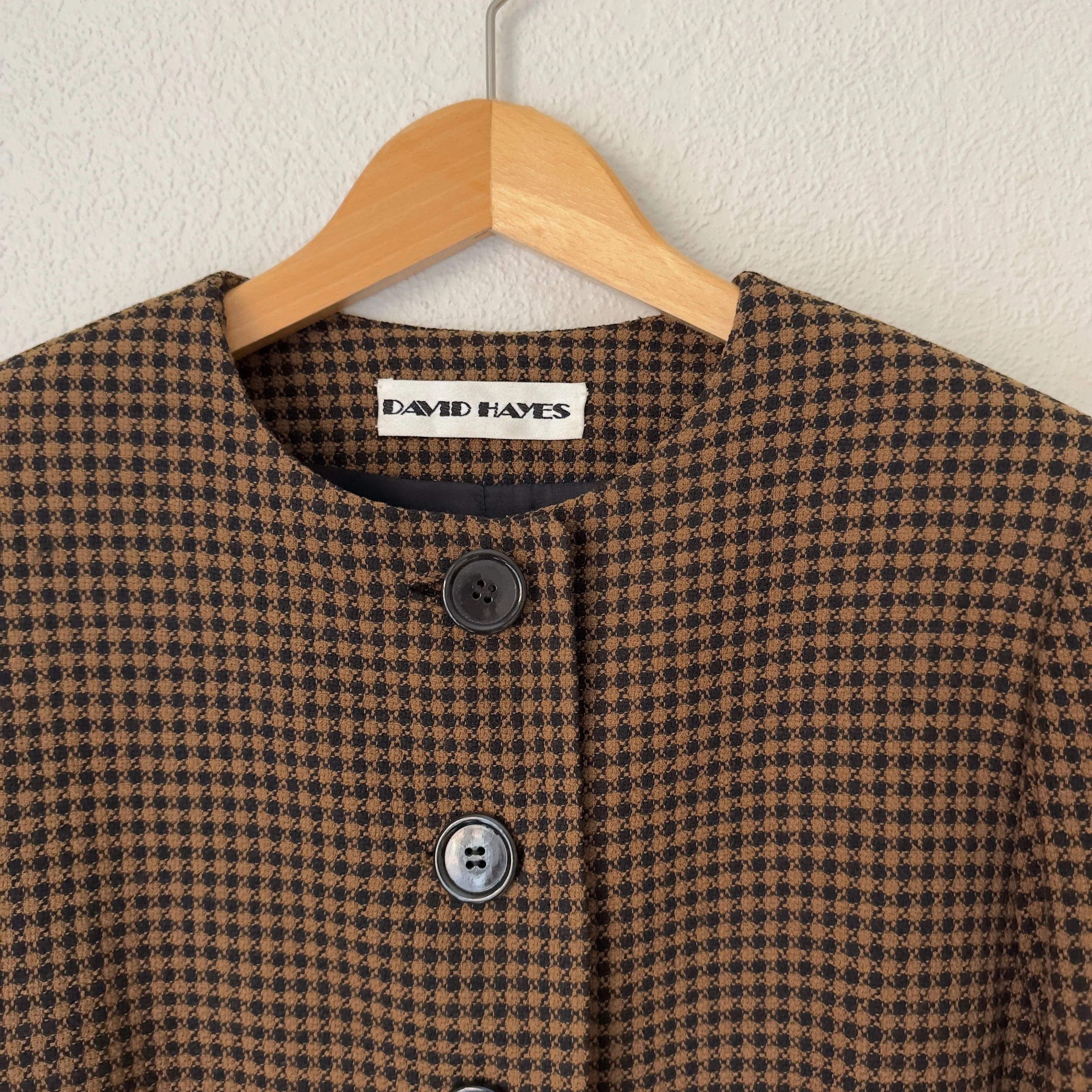 Vintage David Hayes Checked Wool Jacket