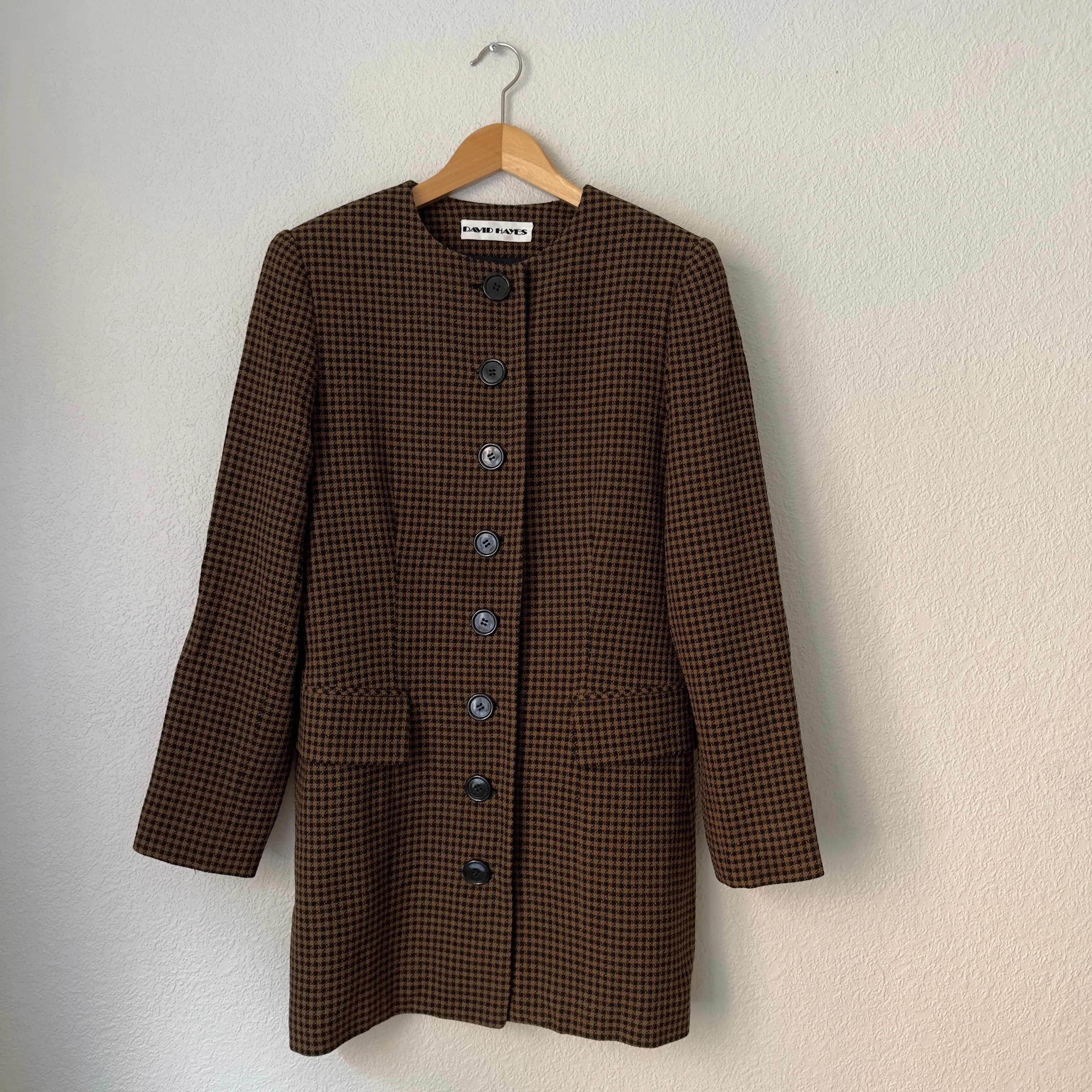 Vintage David Hayes Checked Wool Jacket