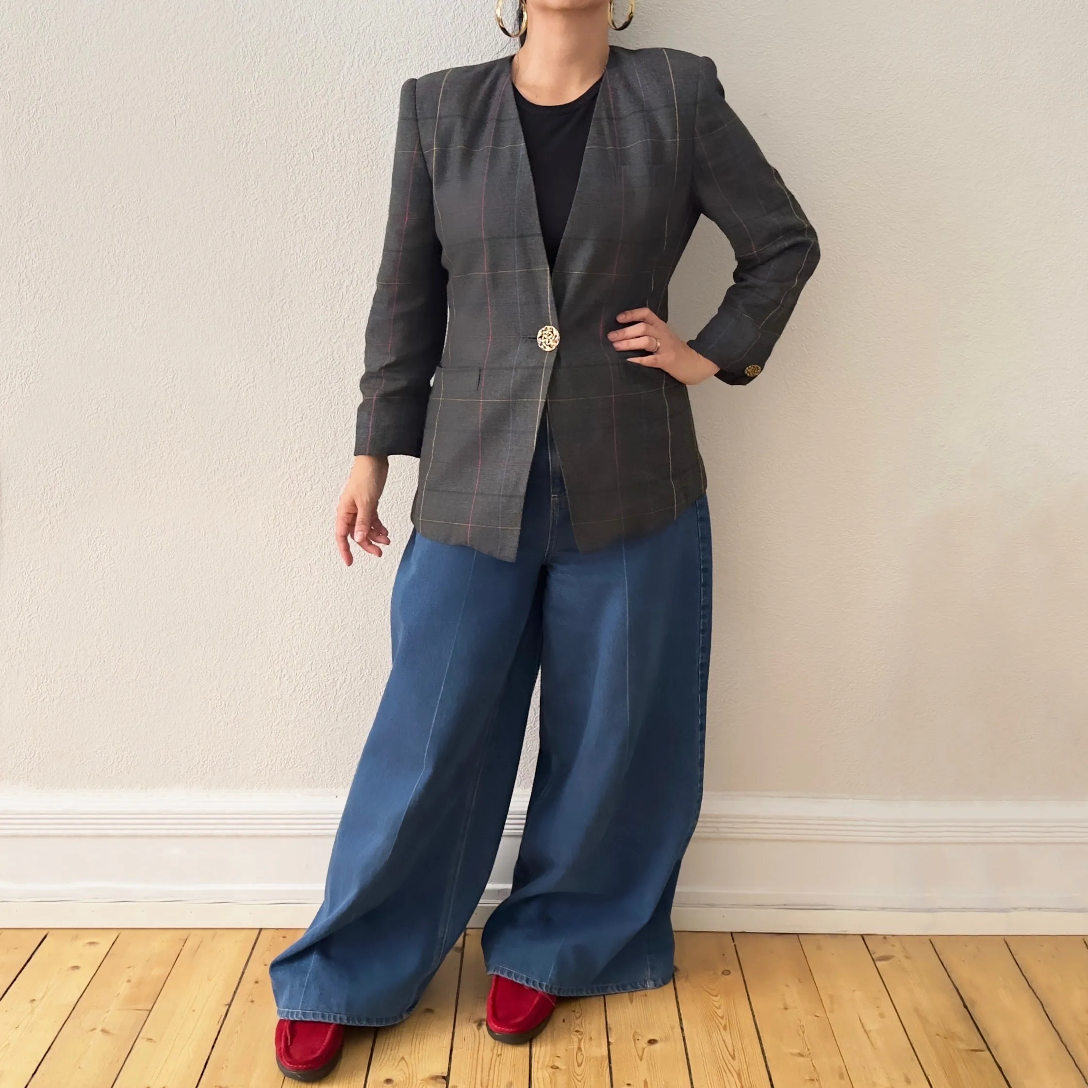 Vintage Oleg Cassini Grey Blazer