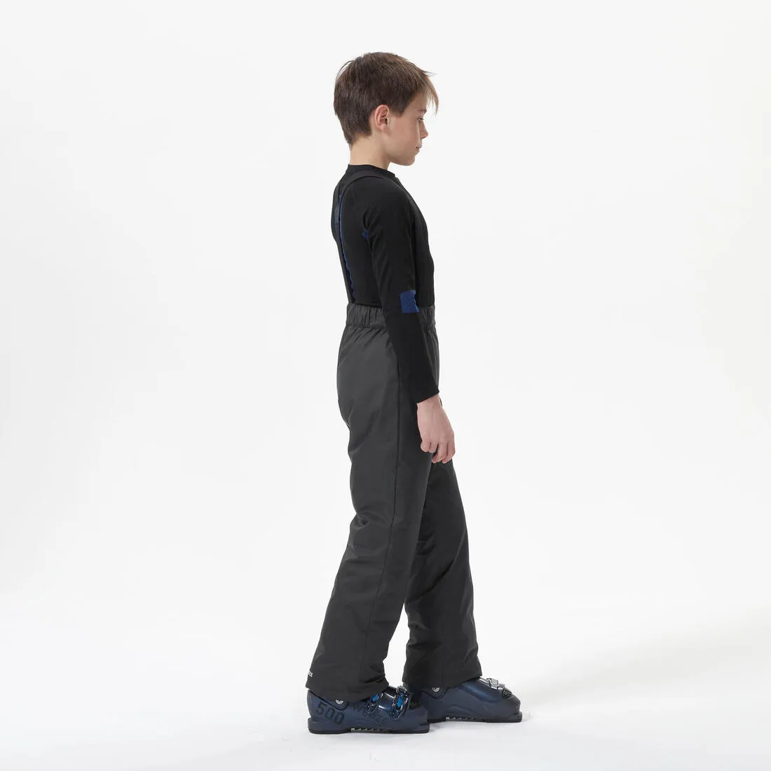 Wedze 100 Kid's Warm Ski Trousers - Waterproof - Dark Grey