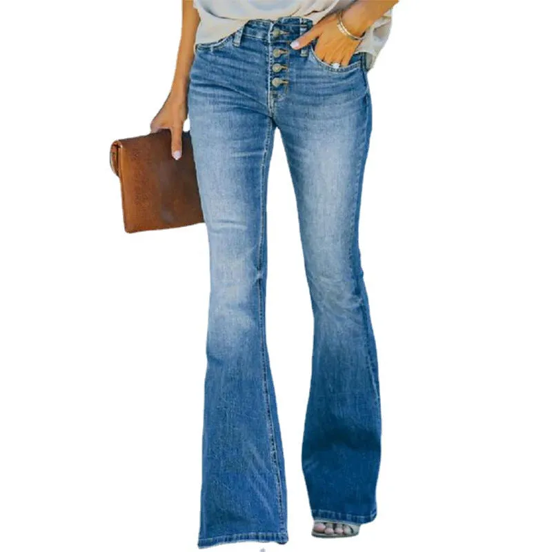 Women's Jeans Slim Fit with Slim Multi-buttons